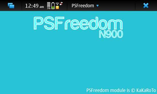 PSFreedom for Nokia N900 / Maemo 5