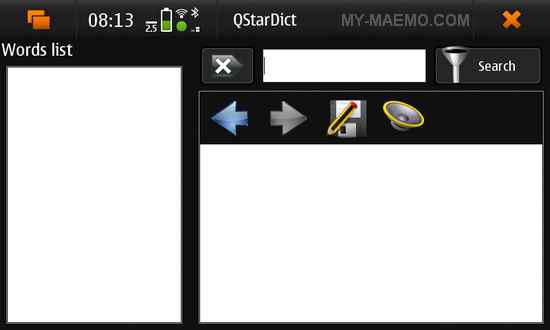 QStarDict for Nokia N900 / Maemo 5