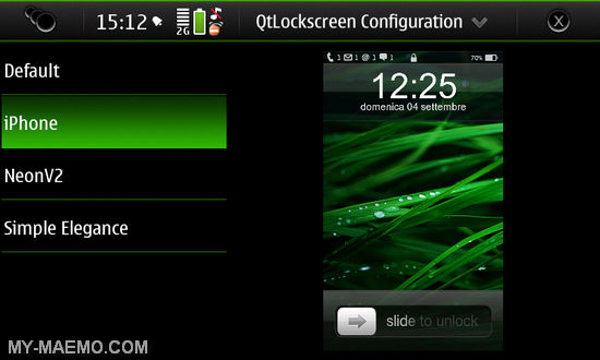 QtLockscreenConfig for Nokia N900 / Maemo 5