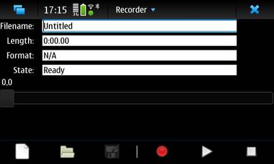 Recorder for Nokia N900 / Maemo 5