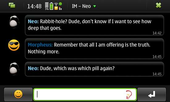 Shaded Chat Theme for Nokia N900 / Maemo 5