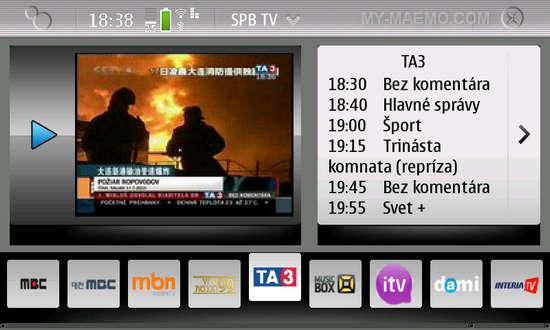SPB TV for Nokia N900 / Maemo 5