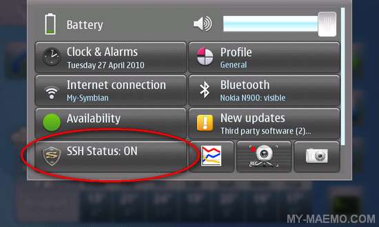 SSH Status and Switcher for Nokia N900 / Maemo 5