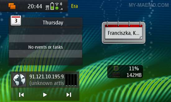 Systeminfowidget for Nokia N900 / Maemo 5