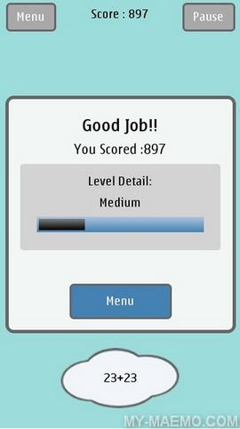 The Math Game for Nokia N900 / Maemo 5