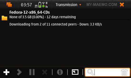 Transmission for Nokia N900 / Maemo 5