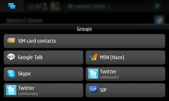 Twitter Plugin for Contacts and Conversations for Nokia N900 / Maemo 5