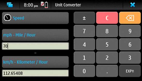 Unit Converter for Nokia N900 / Maemo 5
