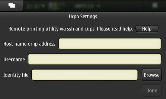 URPO Remote Printing for Nokia N900 / Maemo 5