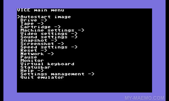 VICE - Versatile Commodore Emulator for Nokia N900 / Maemo 5