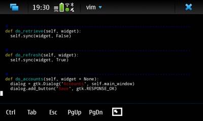 vim for Nokia N900 / Maemo 5