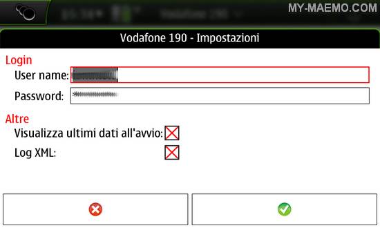 Vodafone190 for Nokia N900 / Maemo 5