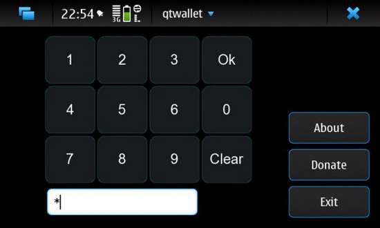 Wallet for Nokia N900 / Maemo 5