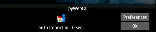 PyWebCalAI for Nokia N900 / Maemo 5