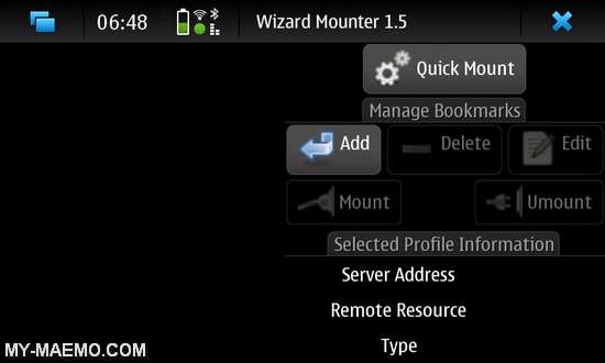 Wizard-Mounter for Nokia N900 / Maemo 5