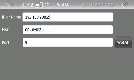 WoLAN for Nokia N900 / Maemo 5