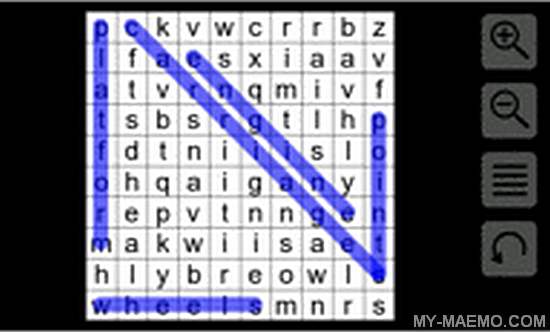 Word Search Mobile for Nokia N900 / Maemo 5