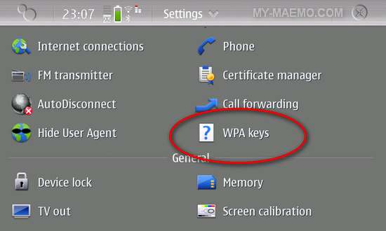 WPA Key Editor for Nokia N900 / Maemo 5