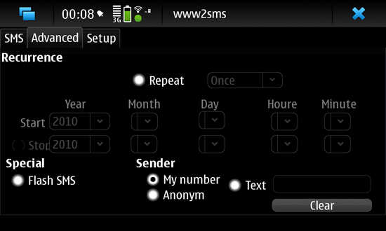 www2sms for Nokia N900 / Maemo 5