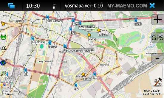 Yosmapa for Nokia N900 / Maemo 5